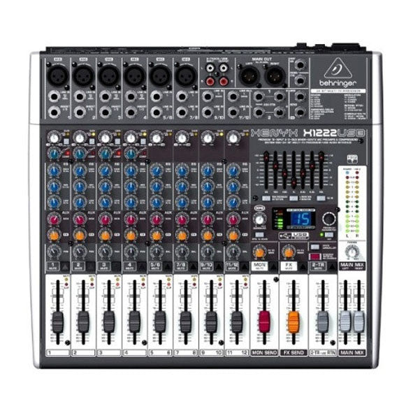 behringer analog mixers behringer xenyx x1222usb 16 channel mixer with usb interface