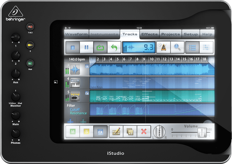behringer audio interfaces behringer istudio is202 professional ipad docking station