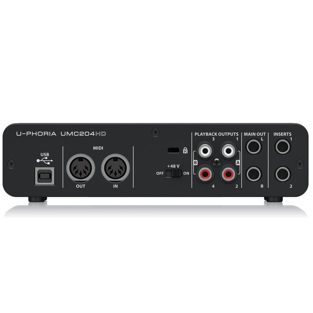 behringer audio interfaces behringer u-phoria umc204hd 2x4 audio interface