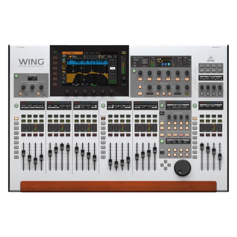 behringer digital mixers behringer wing 48-channel 28 bus digital mixing console with 10 inch touch screen