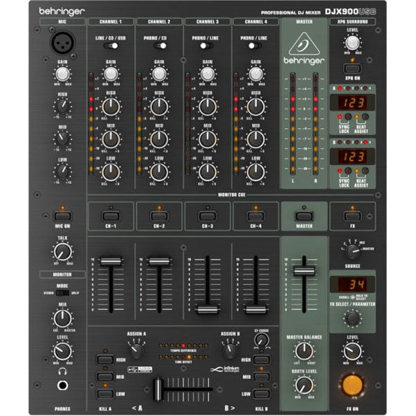 behringer dj mixers behringer djx900usb pro dj mixer, professional 5-channel mixer
