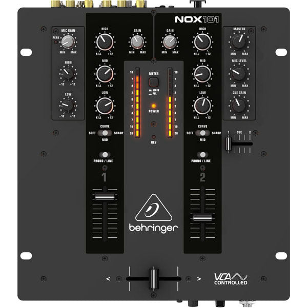 behringer dj mixers behringer nox101 pro mixer 2-channel dj mixer