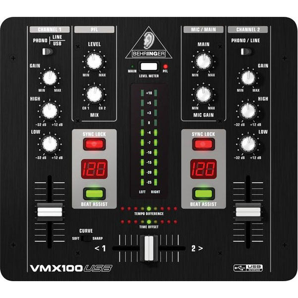 behringer dj mixers behringer vmx100 usb pro mixer