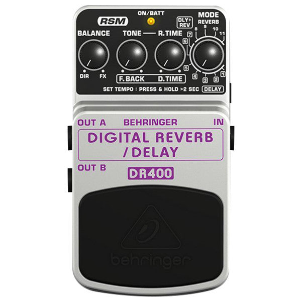 behringer effect pedals behringer dr400 digital reverb/delay effects pedal