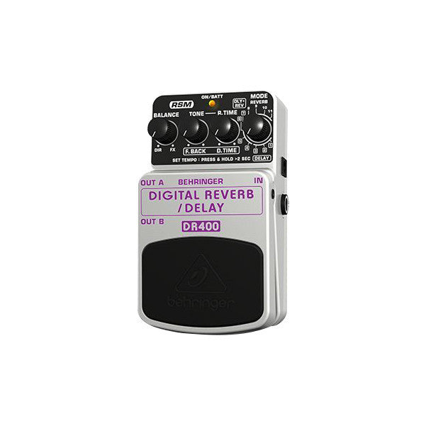 behringer effect pedals behringer dr400 digital reverb/delay effects pedal
