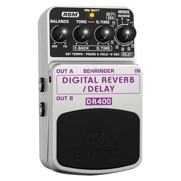 behringer effect pedals behringer dr400 digital reverb/delay effects pedal