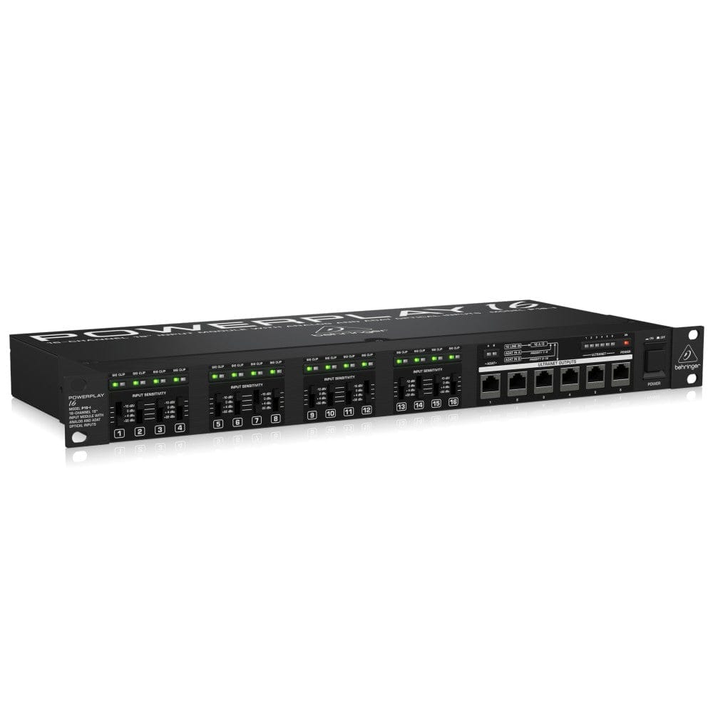 behringer headphone amplifiers behringer powerplay p16i 16-channel 19inch input module