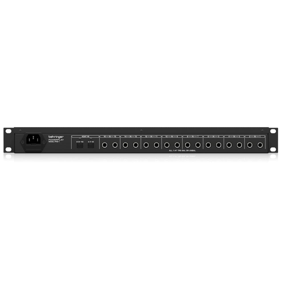 behringer headphone amplifiers behringer powerplay p16i 16-channel 19inch input module