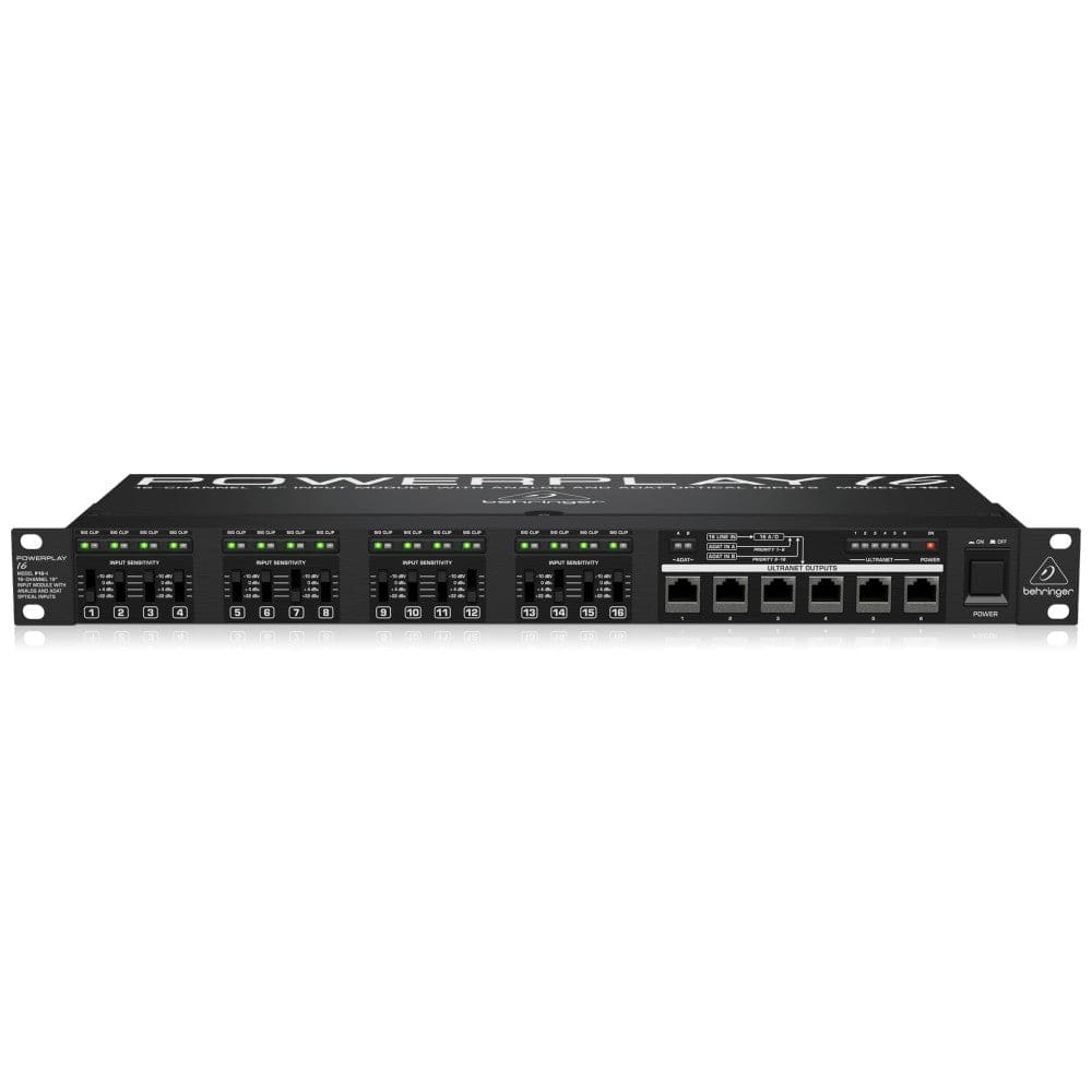 behringer headphone amplifiers behringer powerplay p16i 16-channel 19inch input module