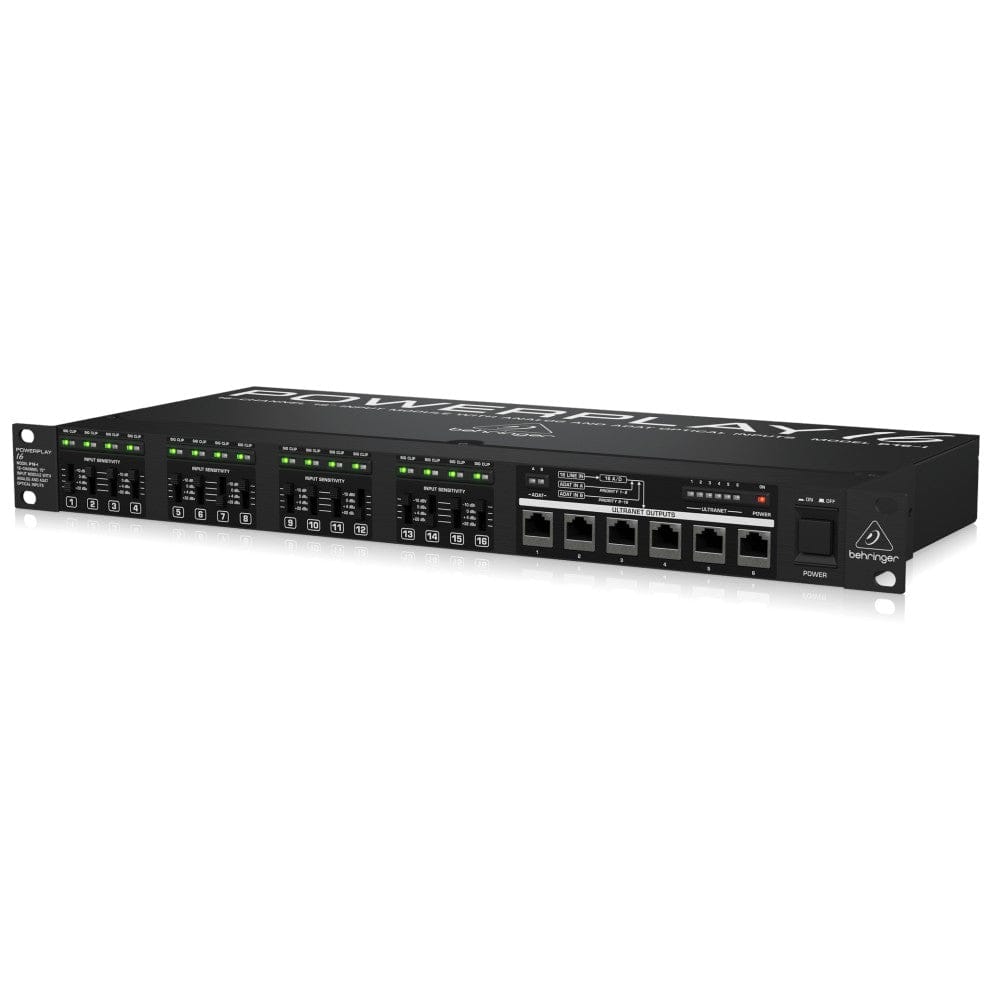 behringer headphone amplifiers behringer powerplay p16i 16-channel 19inch input module