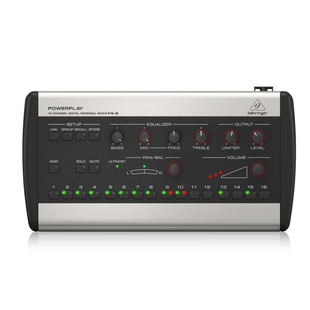 behringer headphone amplifiers behringer powerplay p16m 16-channel digital personal mixer