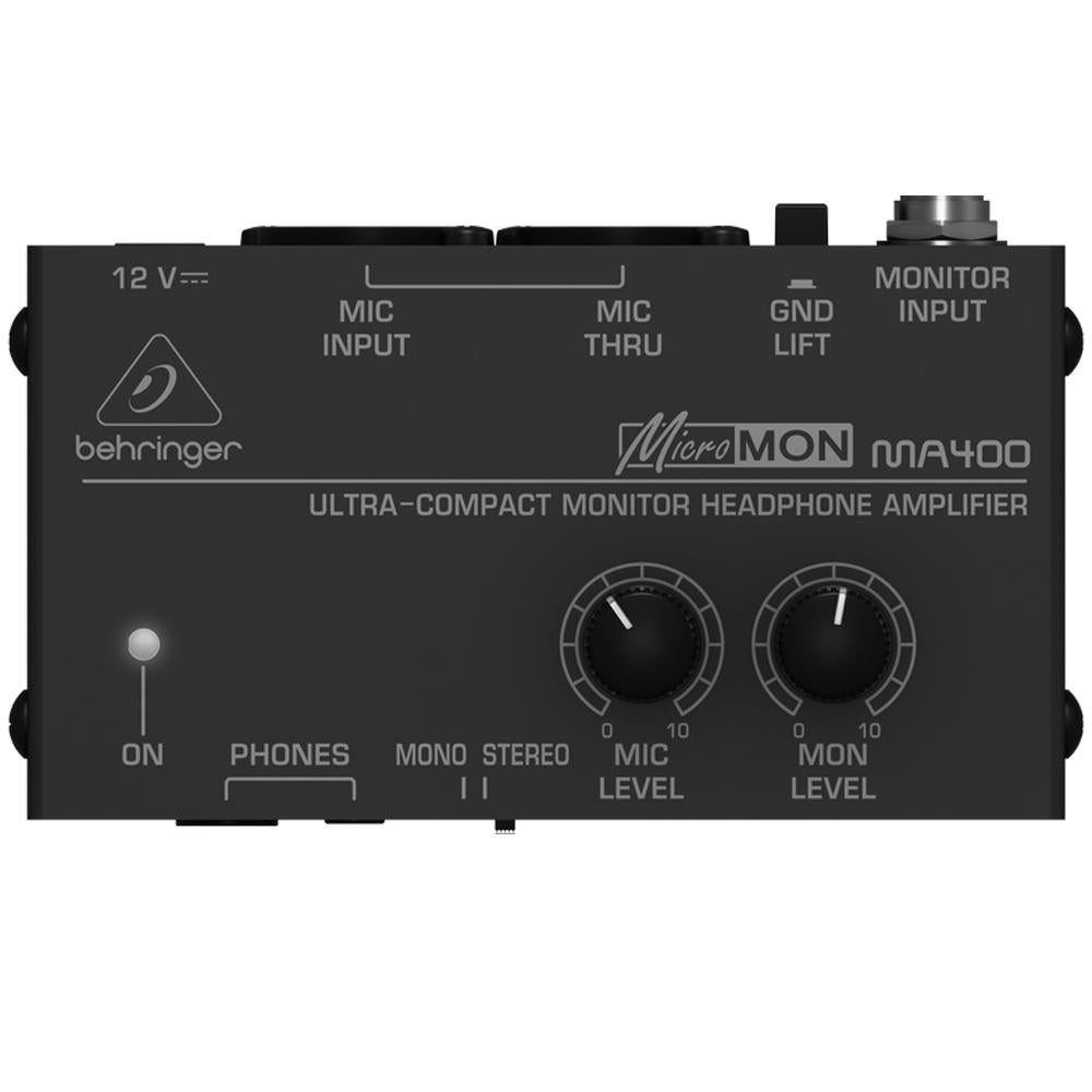 behringer headphone amplifiers black behringer micromon ma400 headphone amplifier #color_black