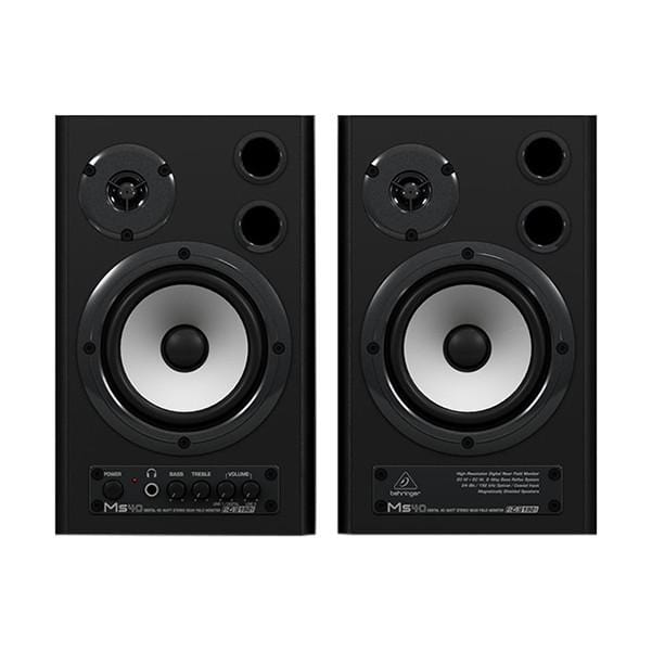 behringer monitor speaker bundles behringer ms40 digital monitor speakers system with isolation pads, cables, and ebook - pair