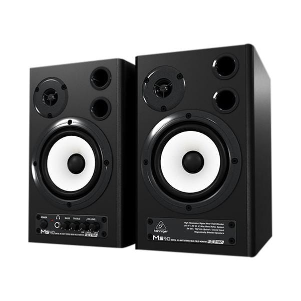behringer monitor speaker bundles behringer ms40 digital monitor speakers system with isolation pads, cables, and ebook - pair