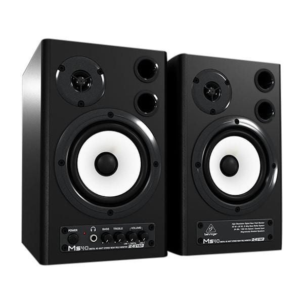 behringer monitor speaker bundles behringer ms40 digital monitor speakers system with isolation pads, cables, and ebook - pair