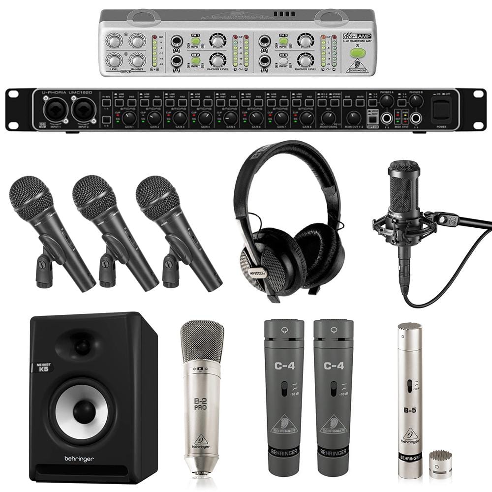 behringer monitor speakers behringer advance budget recording studio 1 bundle