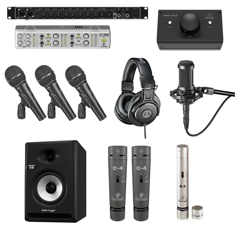 Behringer Monitor Speakers Behringer Advance Budget Recording Studio 2 Bundle
