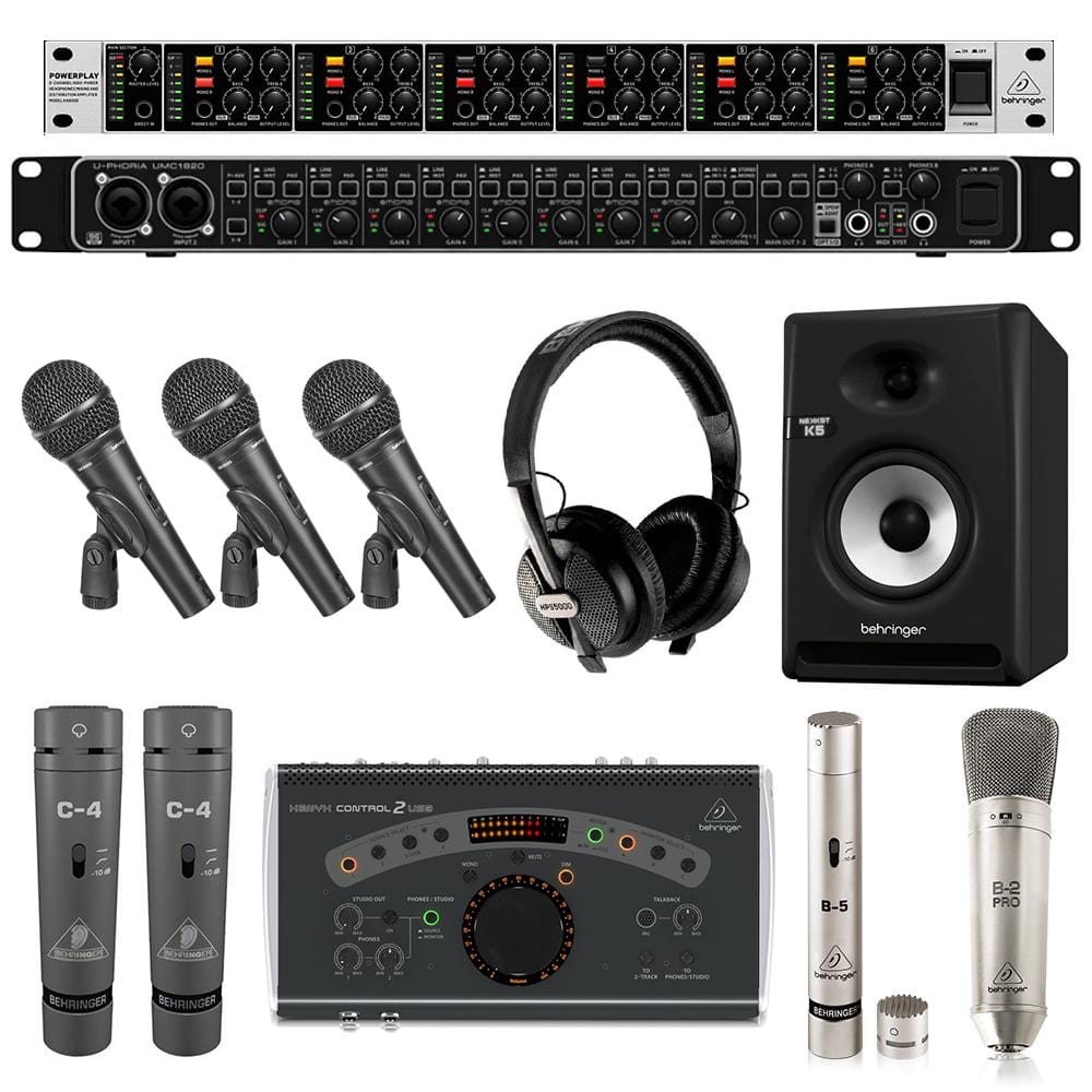behringer monitor speakers behringer pro recording studio 1 bundle