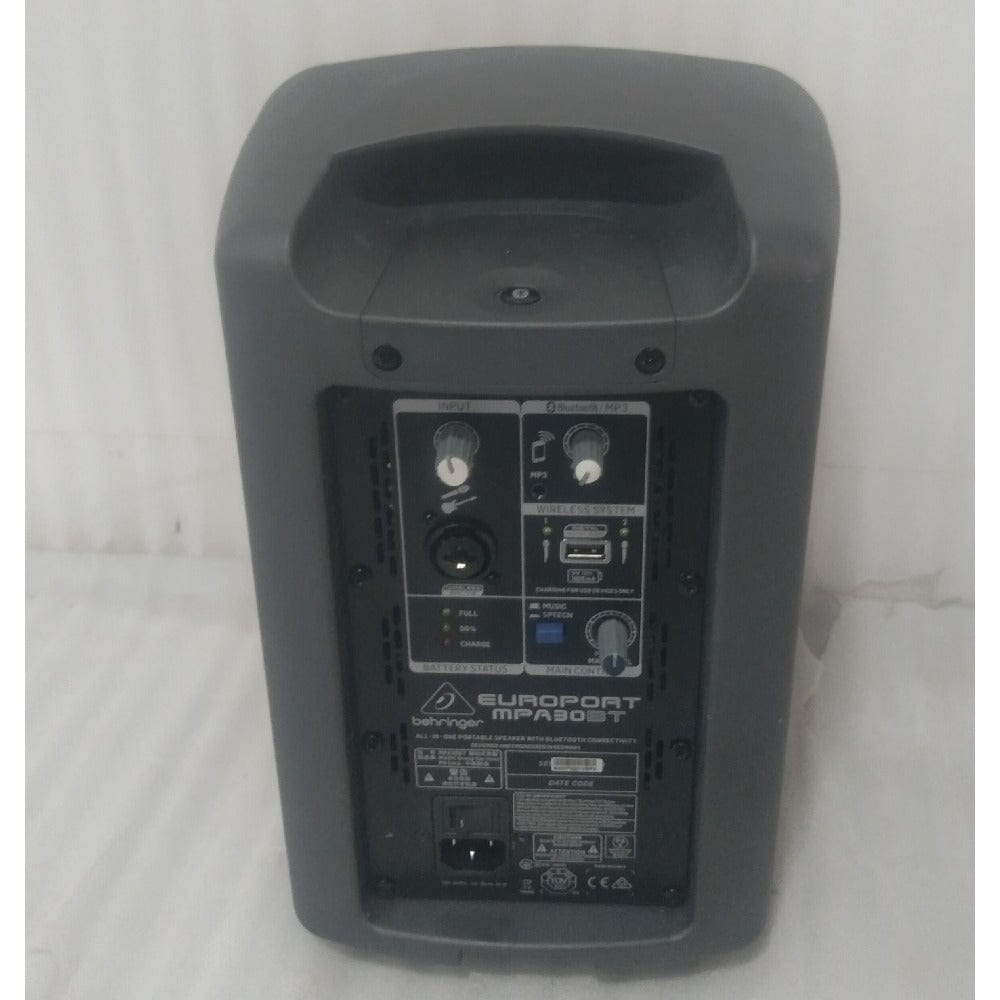 behringer portable pa systems behringer europort mpa30bt portable 30-watt speaker with bluetooth - open box b stock #barcode_202101839160