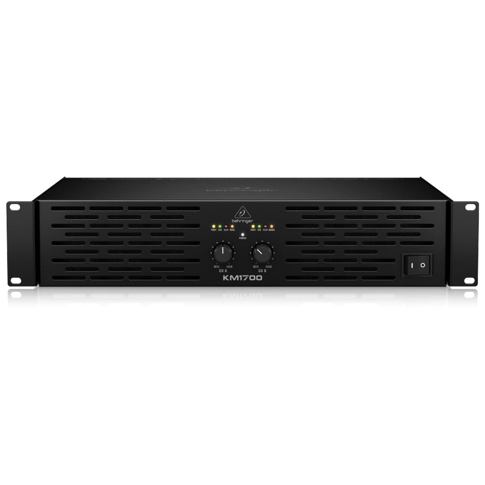 behringer power amplifiers behringer km1700 professional 1700-watt stereo power amplifier with atr