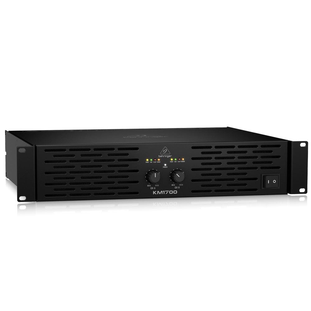 behringer power amplifiers behringer km1700 professional 1700-watt stereo power amplifier with atr
