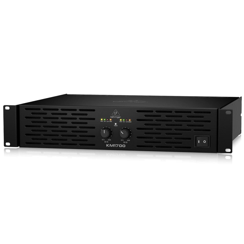 behringer power amplifiers behringer km1700 professional 1700-watt stereo power amplifier with atr