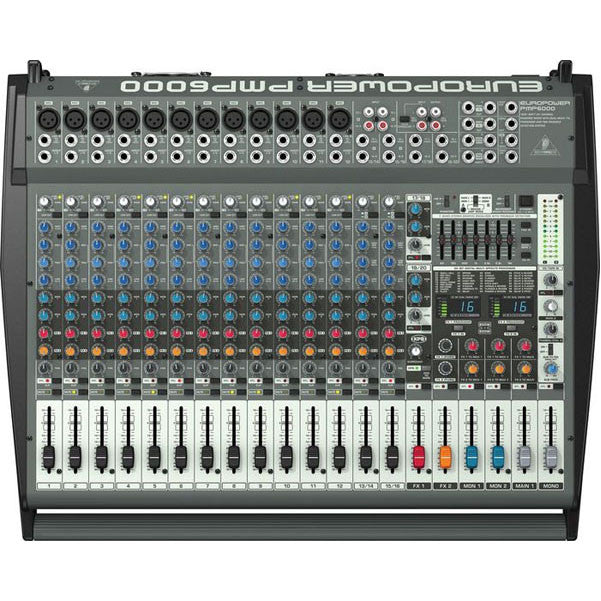 behringer powered mixers behringer europower pmp6000 20-channel powered mixer