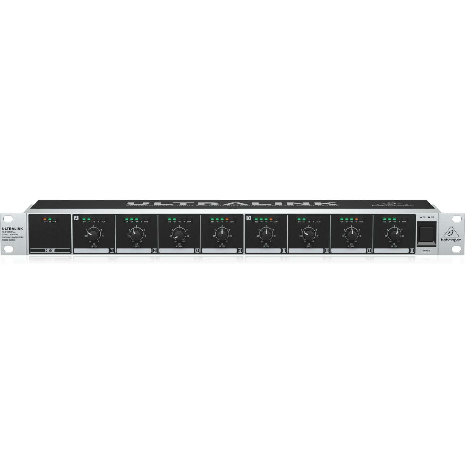 Behringer Signal Processors Behringer DS2800 Professional 2-Input 8-Output Distribution Splitter