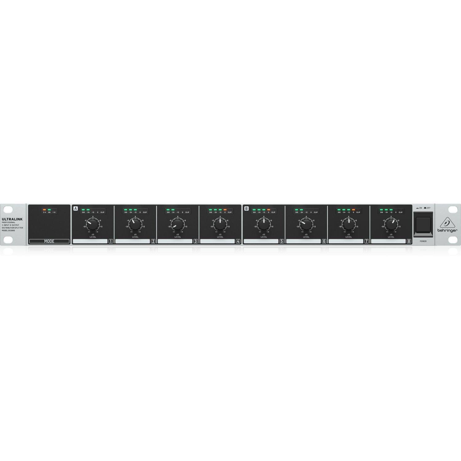 Behringer Signal Processors Behringer DS2800 Professional 2-Input 8-Output Distribution Splitter