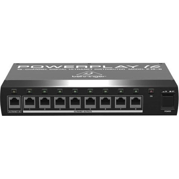 behringer signal processors behringer powerplay p16d 16-channel digital ultranet distributor