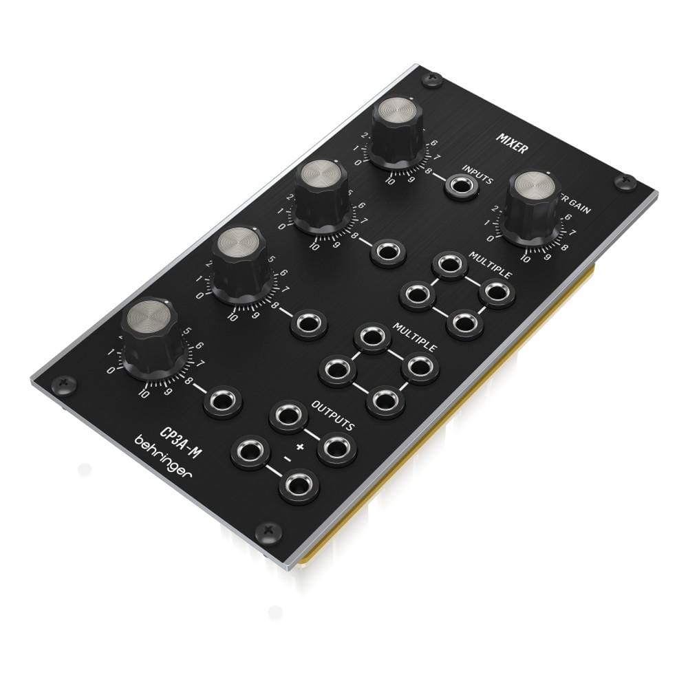 behringer synthesizers behringer cp3a-m mixer legendary analog mixer utility module for eurorack synthesizers