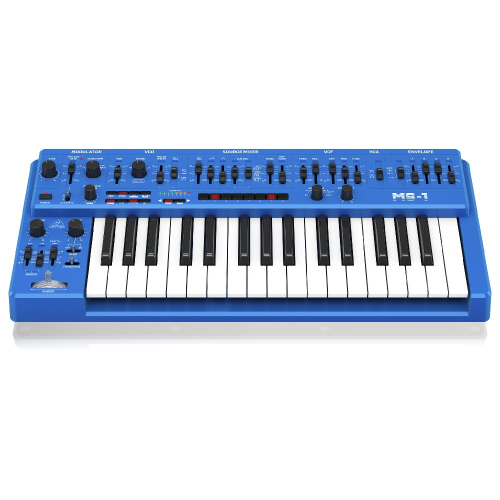 behringer synthesizers behringer ms-1 analog synthesizer with live performance kit #color_blue