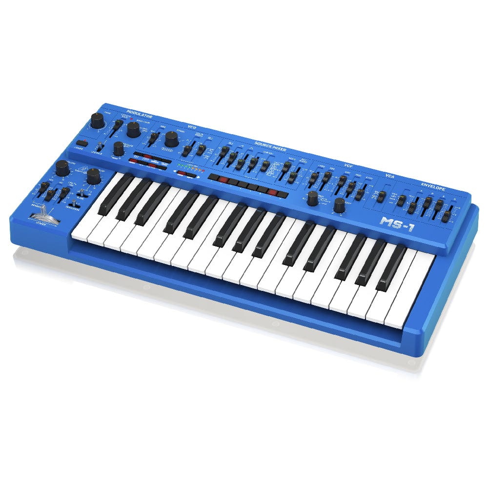 behringer synthesizers behringer ms-1 analog synthesizer with live performance kit #color_blue