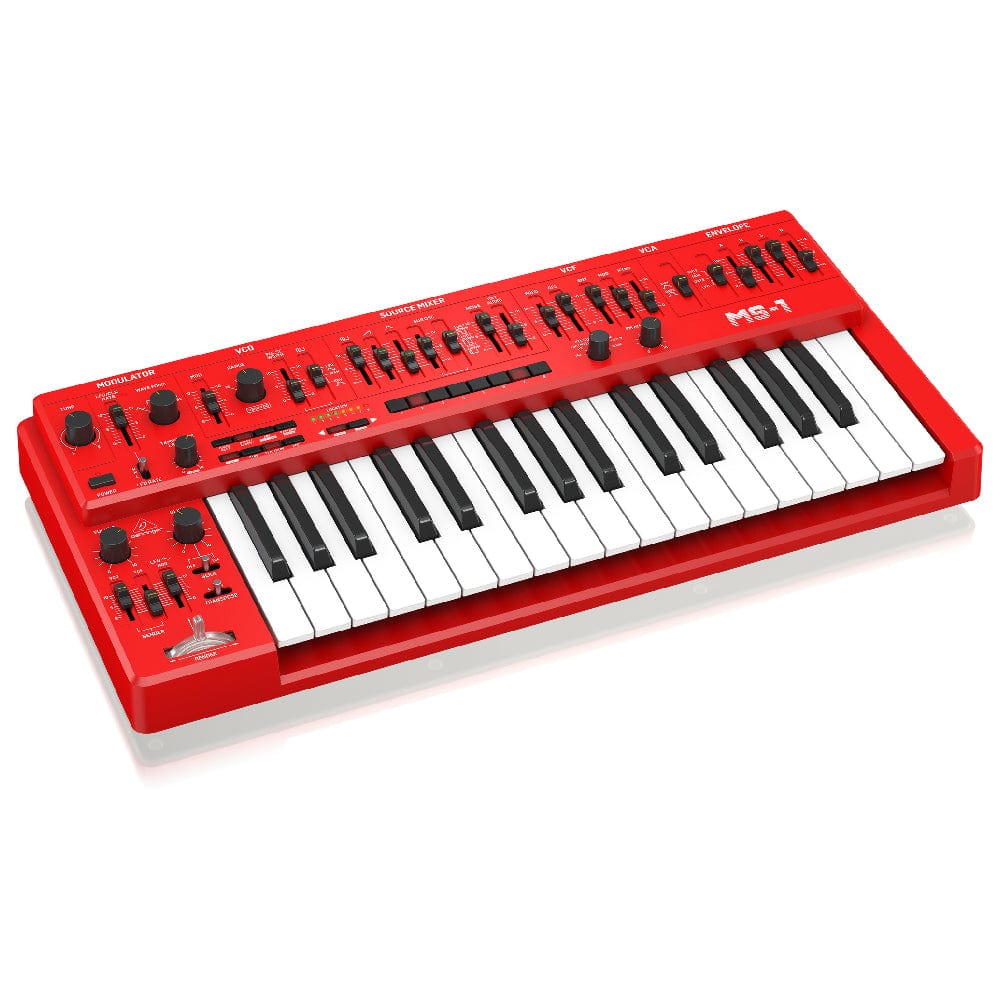 behringer synthesizers behringer ms-1 analog synthesizer with live performance kit #color_red
