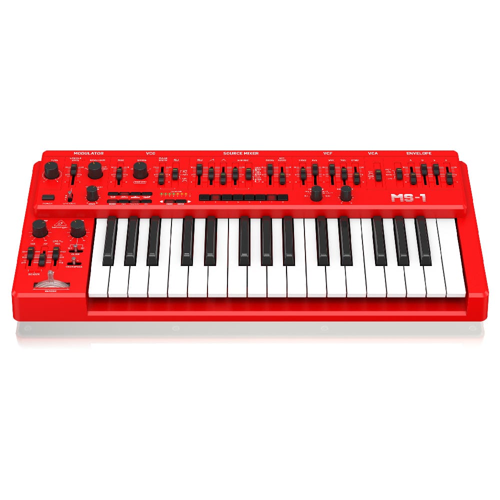 behringer synthesizers behringer ms-1 analog synthesizer with live performance kit #color_red