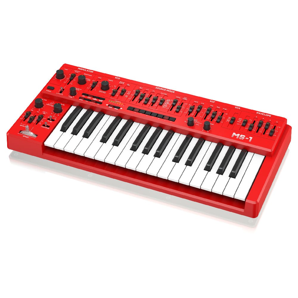 behringer synthesizers behringer ms-1 analog synthesizer with live performance kit #color_red