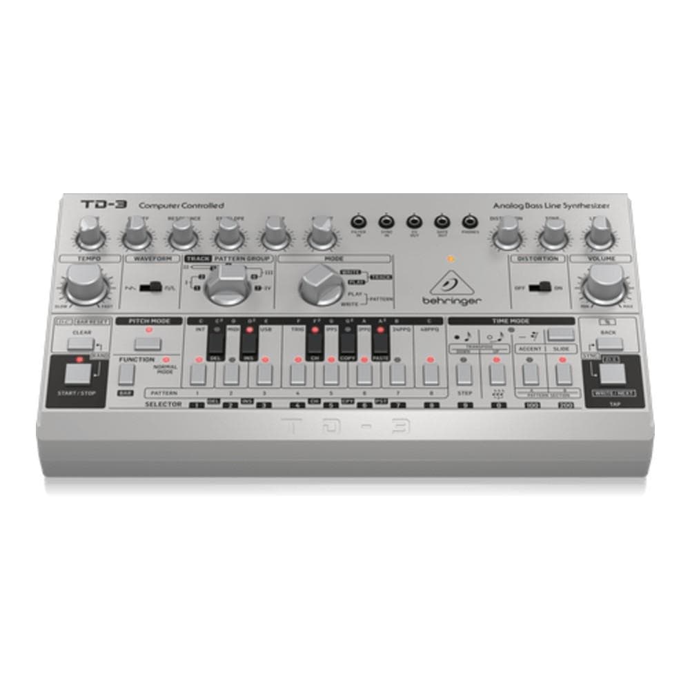 behringer synthesizers behringer td-3 16 step analog bass line synthesizer #color_silver