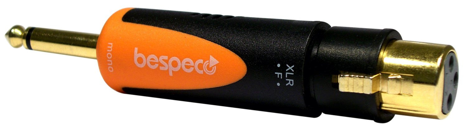 bespeco cables and connectors bespeco slad500 6.3mm mono jack male plug to xlr female socket adapter