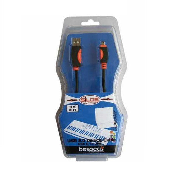 bespeco cables and connectors bespeco slma180 usb a to usb a mini - 1.8 metres