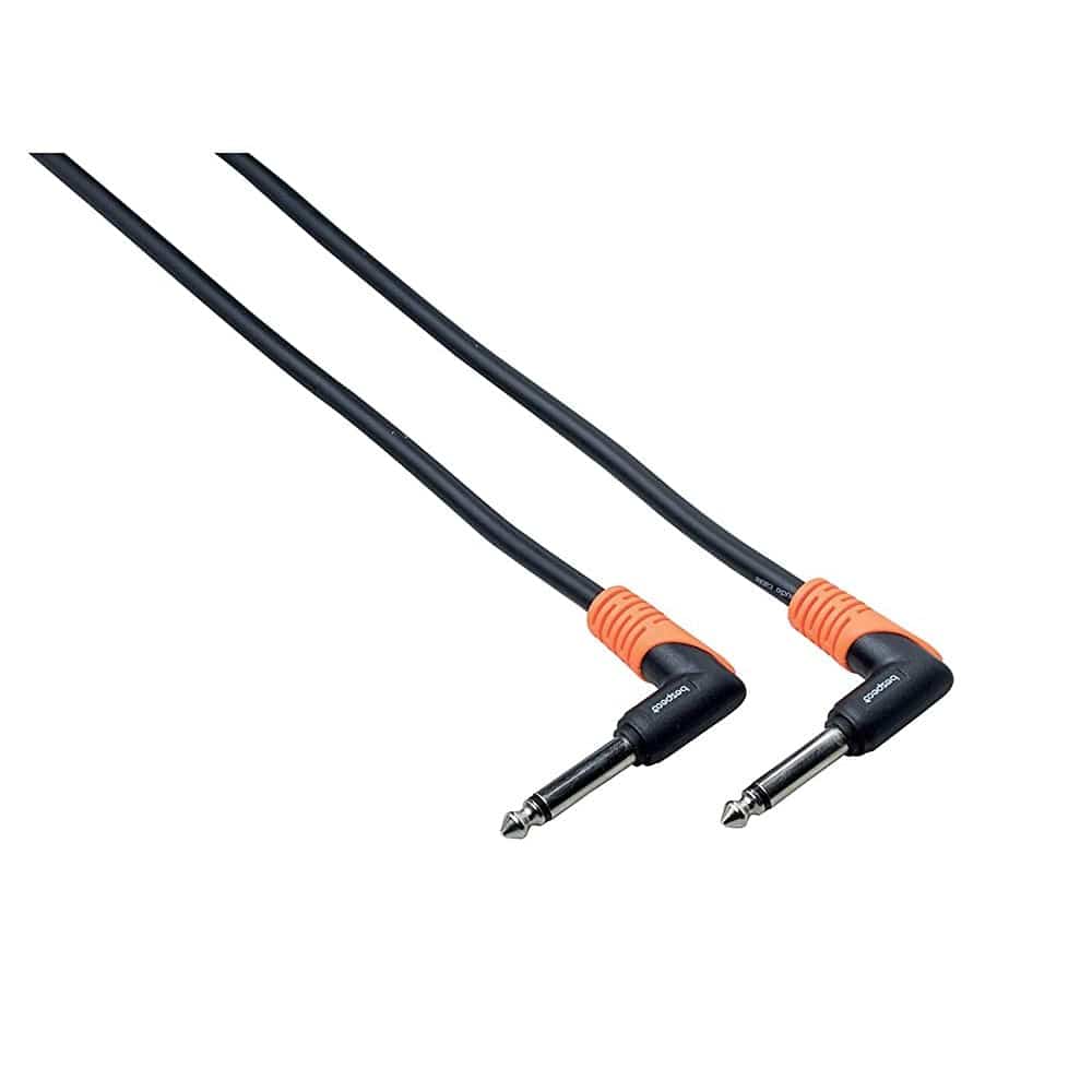 bespeco instrument cables bespeco slpp100 jack mono 90 degree to jack mono 90 degree (1 mtr)