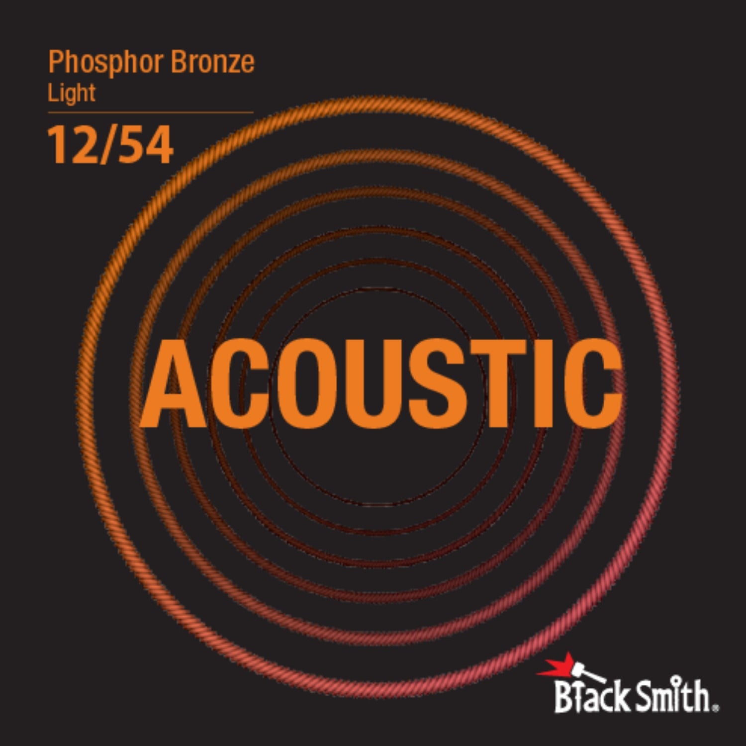 Black Smith Acoustic Guitar Strings Light - .012-.054 Black Smith Phosphor Bronze Acoustic Guitar Strings - Extra Thin Light - .009-.042