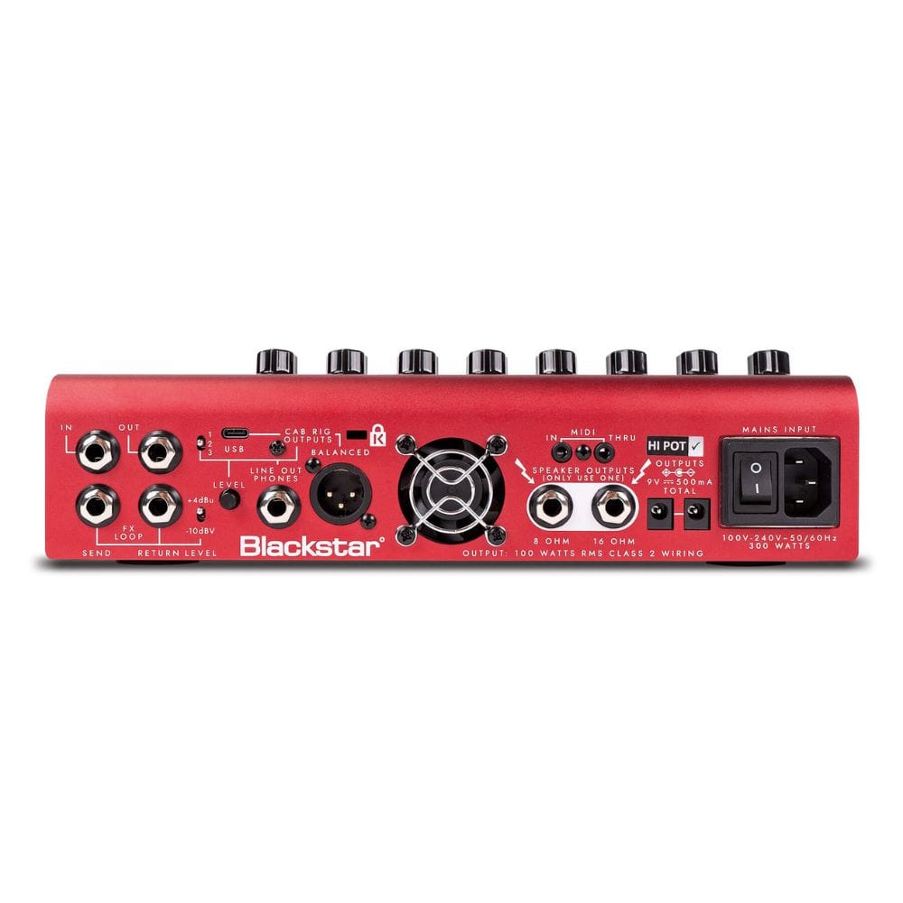 blackstar effect pedals red blackstar dept. 10 amped 2 100w guitar amplifier and fx pedal