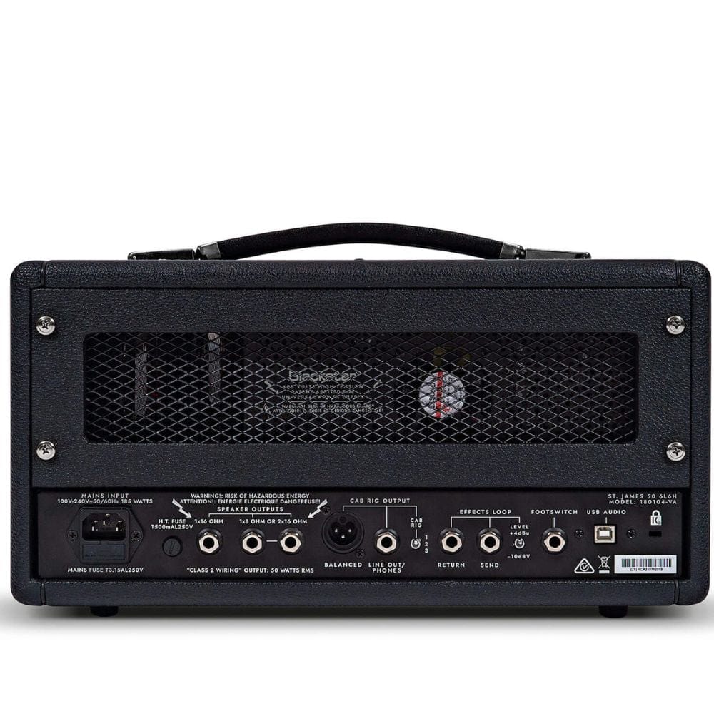 blackstar electric guitar amplifier heads black blackstar st. james 50 6l6h 50 watts guitar amplifier head - black