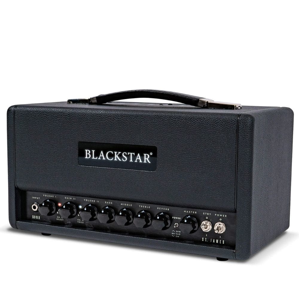 blackstar electric guitar amplifier heads black blackstar st. james 50 6l6h 50 watts guitar amplifier head - black