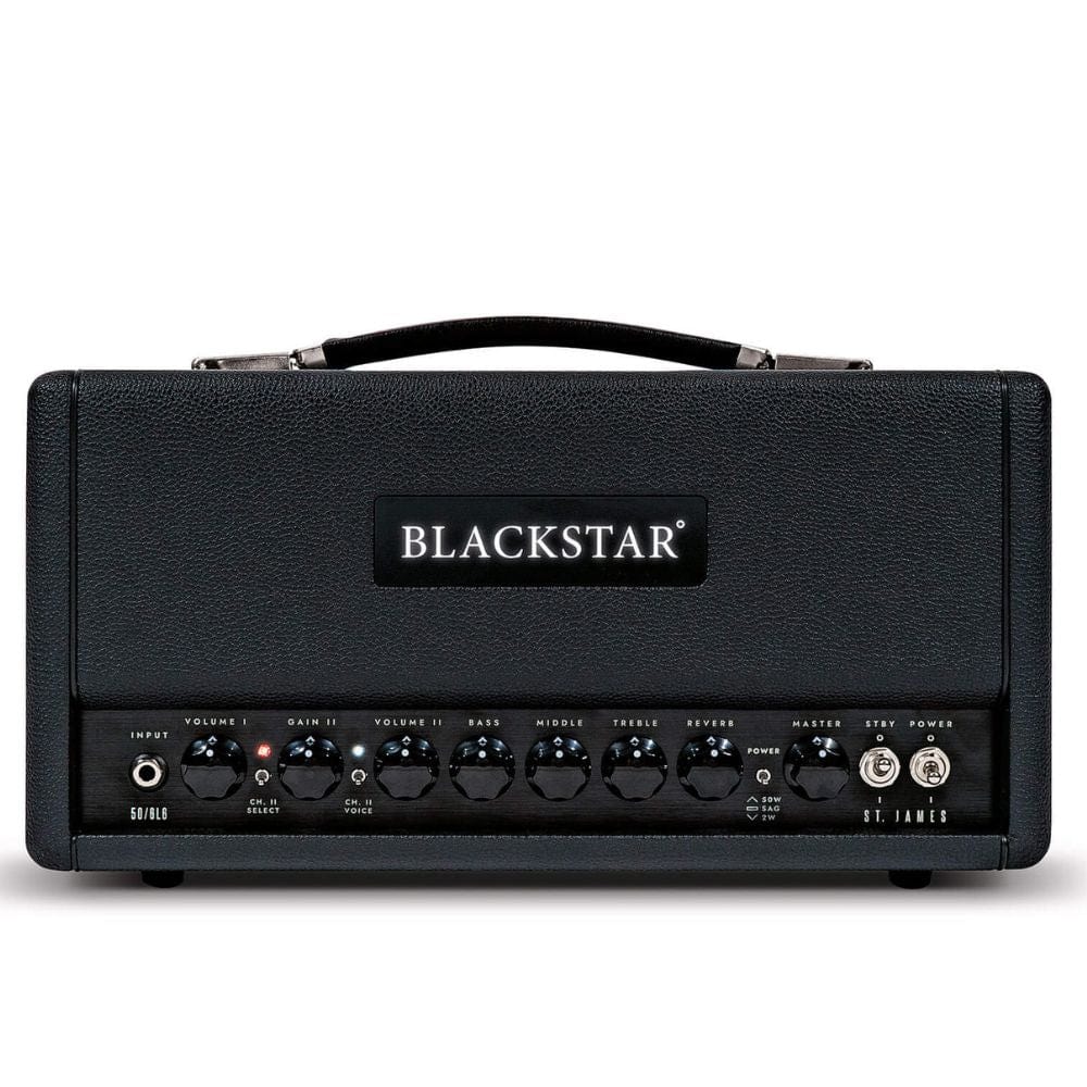 blackstar electric guitar amplifier heads black blackstar st. james 50 6l6h 50 watts guitar amplifier head - black
