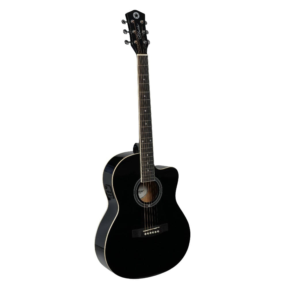 blackstar electro acoustic guitars black blackstar bsag39c cutaway 6 string electro acoustic guitar