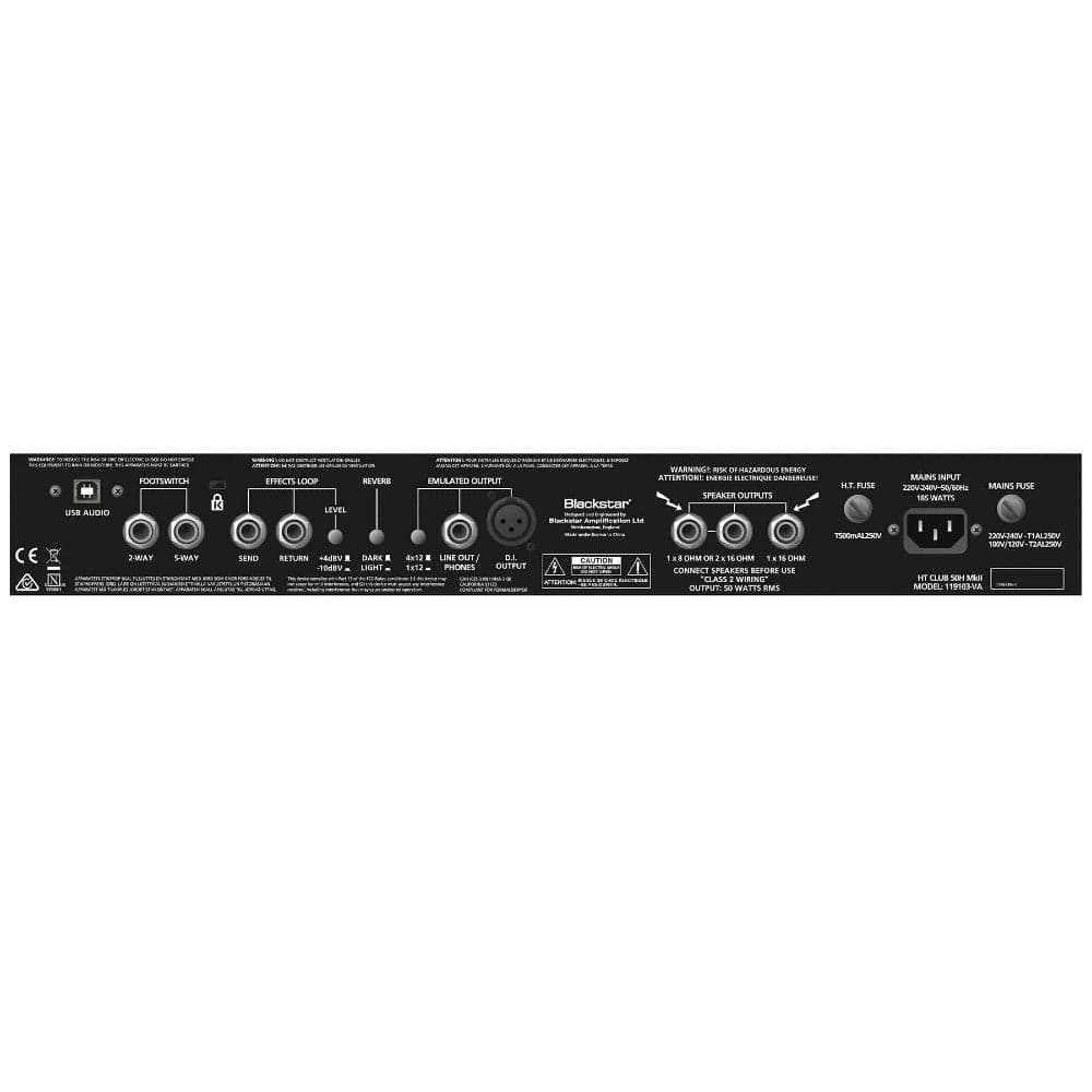 blackstar tube amplifiers blackstar ht club 50 mkii tube ampilfier - head
