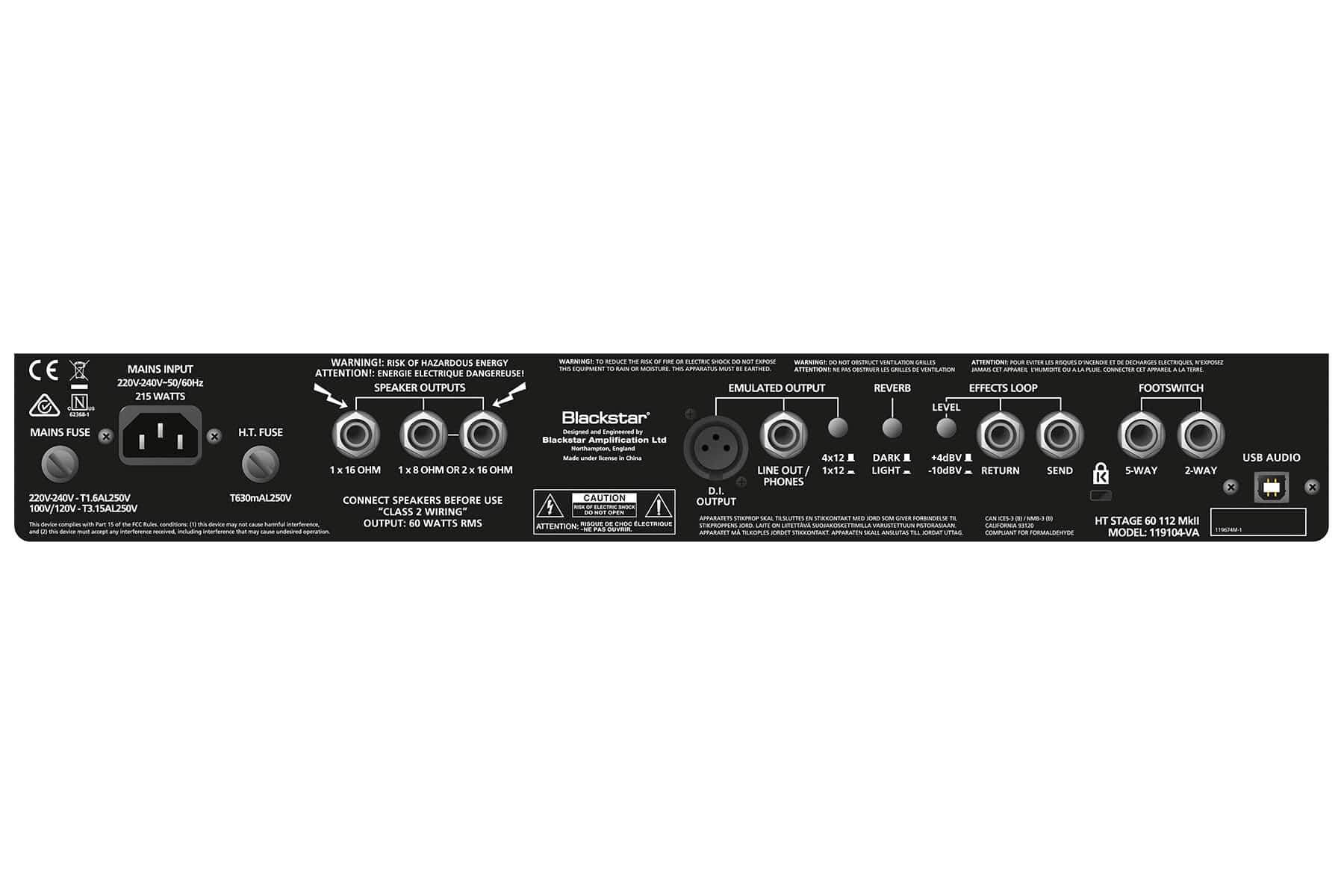 blackstar tube amplifiers blackstar ht stage 60 1x12inch mkii tube ampifier - combo