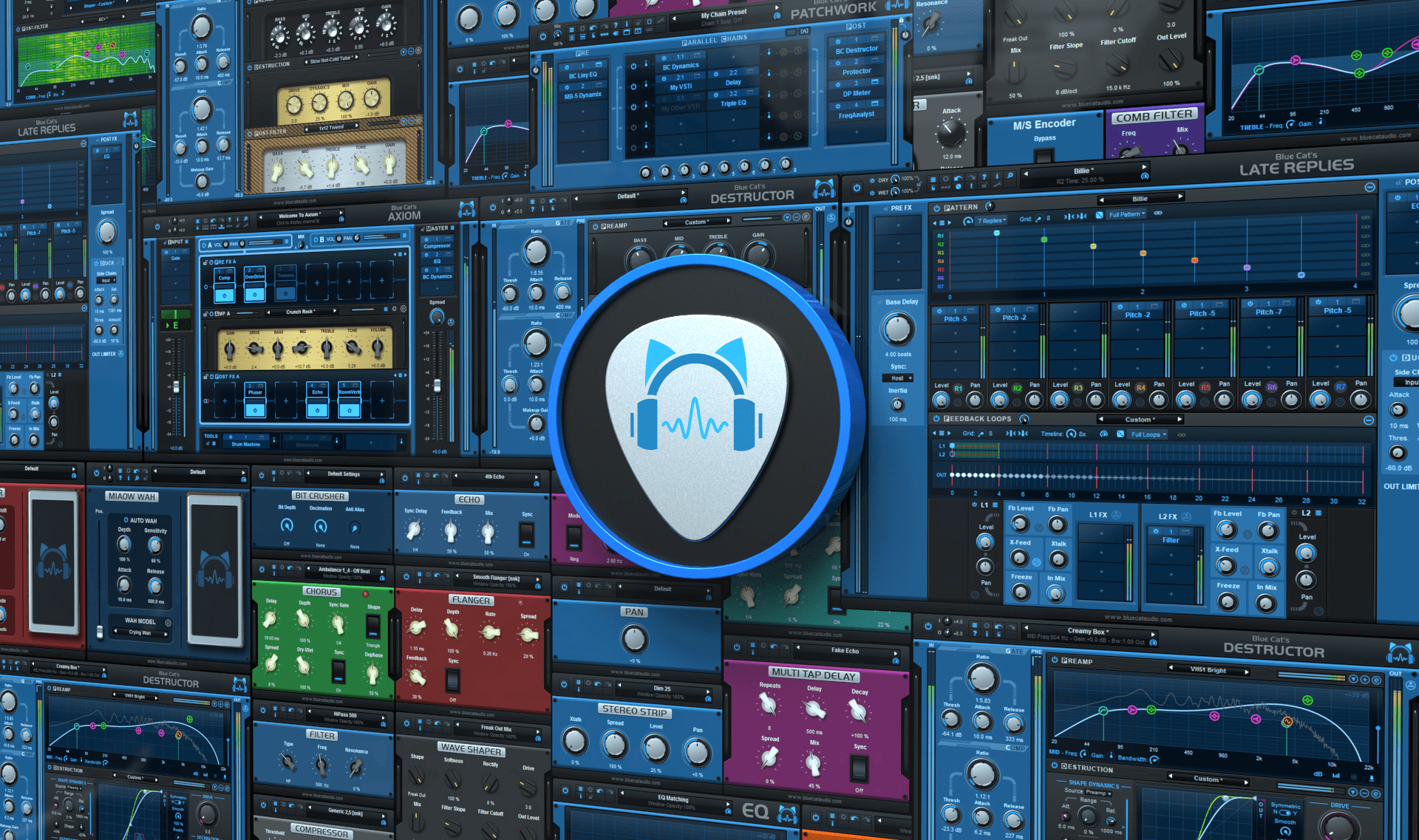 Blue Cat Audio Virtual Processors Blue Cat Axe Pack Guitar Amp Simulator Bundle