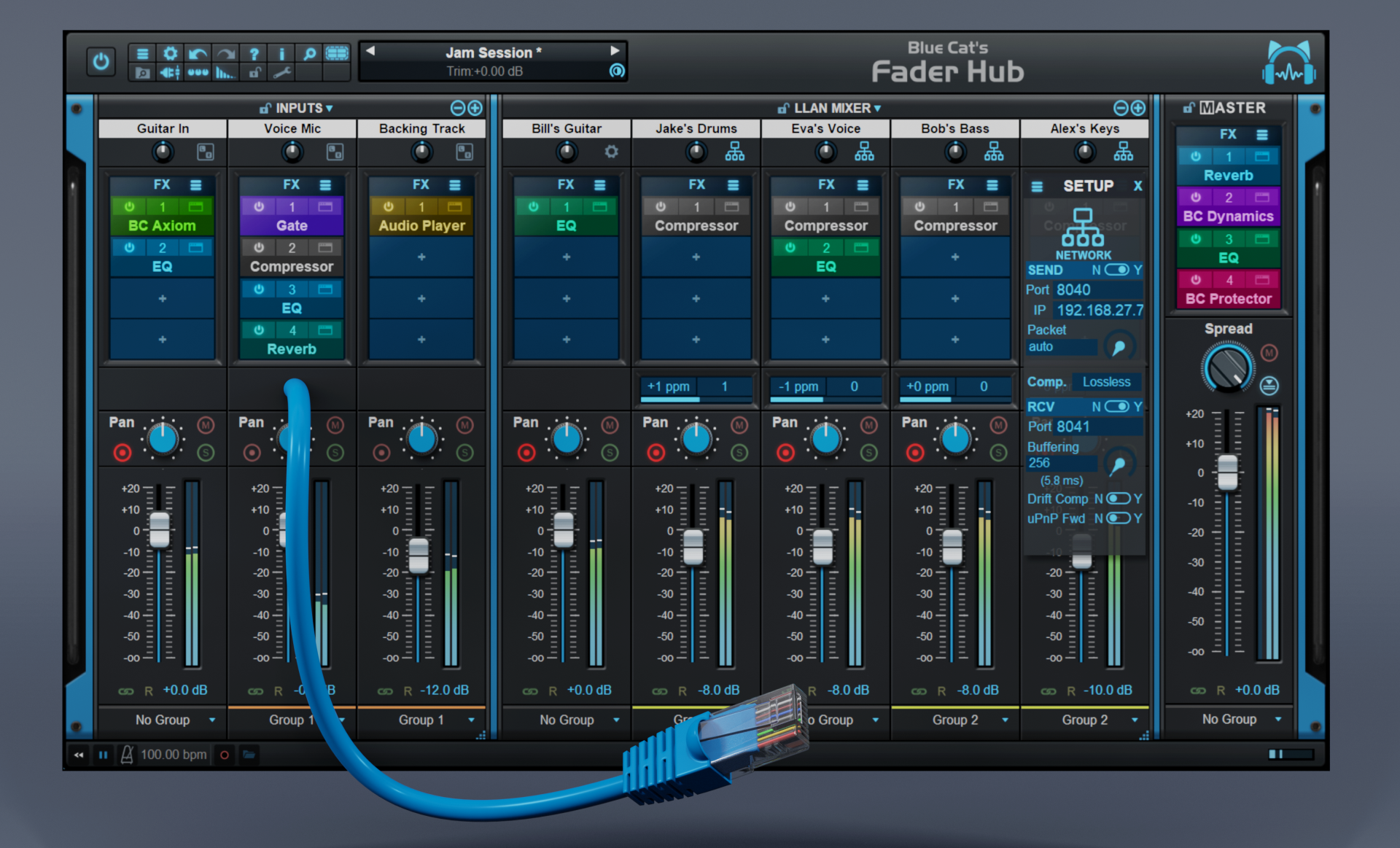 Blue Cat Audio Virtual Processors Blue Cat Fader Hub: Fader Hub Plugin